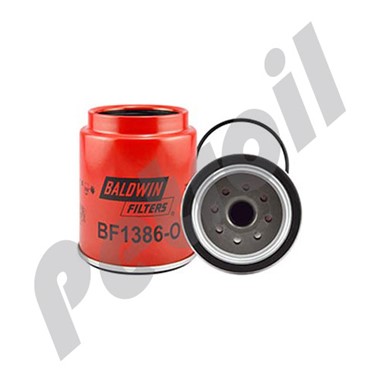 BF1386-O Elemento Filtro Separador Agua Baldwin Roscado (usa Vaso)  Motores Mack 21017305 Volvo 20879806 FS19966 P550913