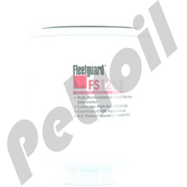 FS1253 Filtro Separador Fleetguard Roscado c/puerto Chrysler  4741689 Cummins 3923108 BF1233 P550968