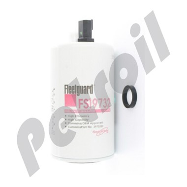 FS19732 Filtro Fleetguard Combustible Sep/Agua Roscado Case 87356193  Cummins 3973233 BF1385-SPS 33732 P550848 F3732