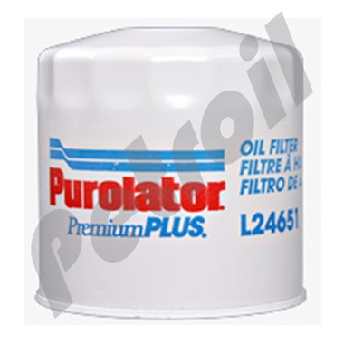 L24651 Filtro Aceite Purolator Roscado v/Antiretorno Ford F1AZ6731A  Mazda AJ0414302B FL820 B329 P550965 LF3681 PH820 51372 PH2