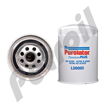 L30001 Filtro Aceite Purolator Roscado v/Antirretorno Ford B7A6714A  51515 B2 ML8 PH8A 1560025010 1560061030 P550008 LF551A
