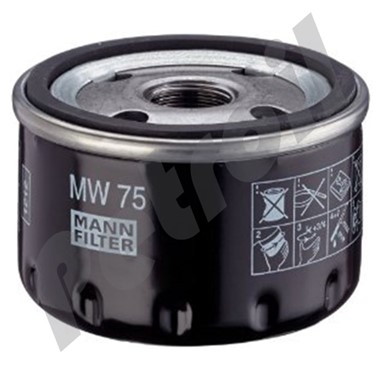 MW75 Filtro Aceite Mann Roscado Motocicletas BMW R1200 K1600 C600  C650 11417673541 11427673541