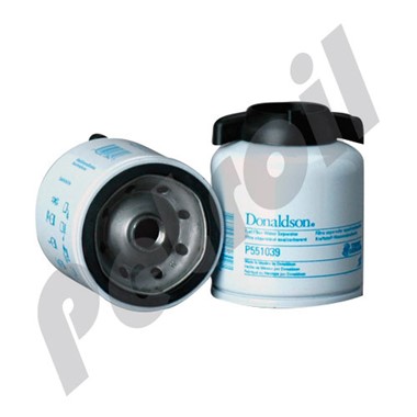 P551039 Filtro Combustible Sep/Agua Donaldson Roscado c/Drenaje  BOBCAT 6667352 BF1257 WF10024 FS1235 Iveco Daily Turbo 1902